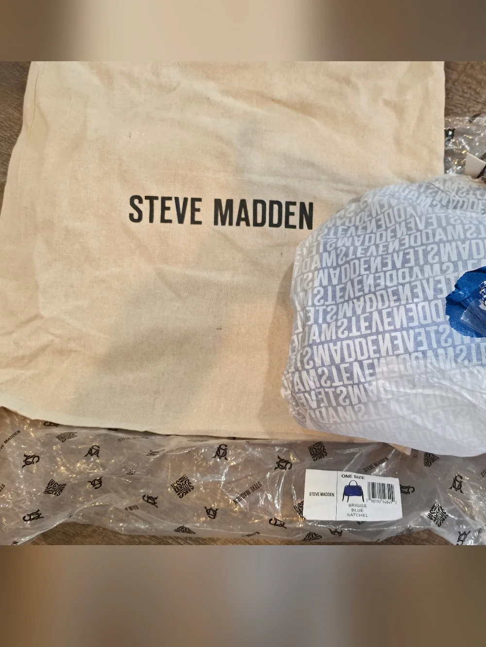 Steve Madden Blue Leather Satchel Bag - Picture 4 of 12